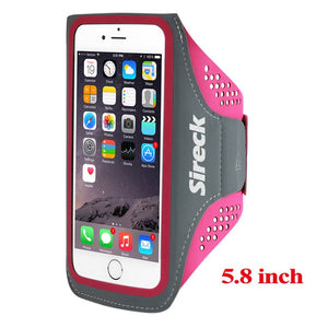 Sireck 2018 Running Bags Men Women 5.0" 5.8" Touch Screen Cell Phone Arms Package
