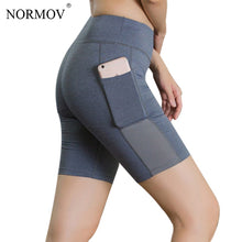 Load image into Gallery viewer, NORMOV Solid Casual High Waist Shorts Women