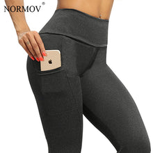 Load image into Gallery viewer, NORMOV Women Leggings Plus Size Solid Color